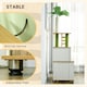 image 7 of PawHut 2-in-1 Hidden Litter Box with Green Leaf Cat Tree, Indoor - Oak
