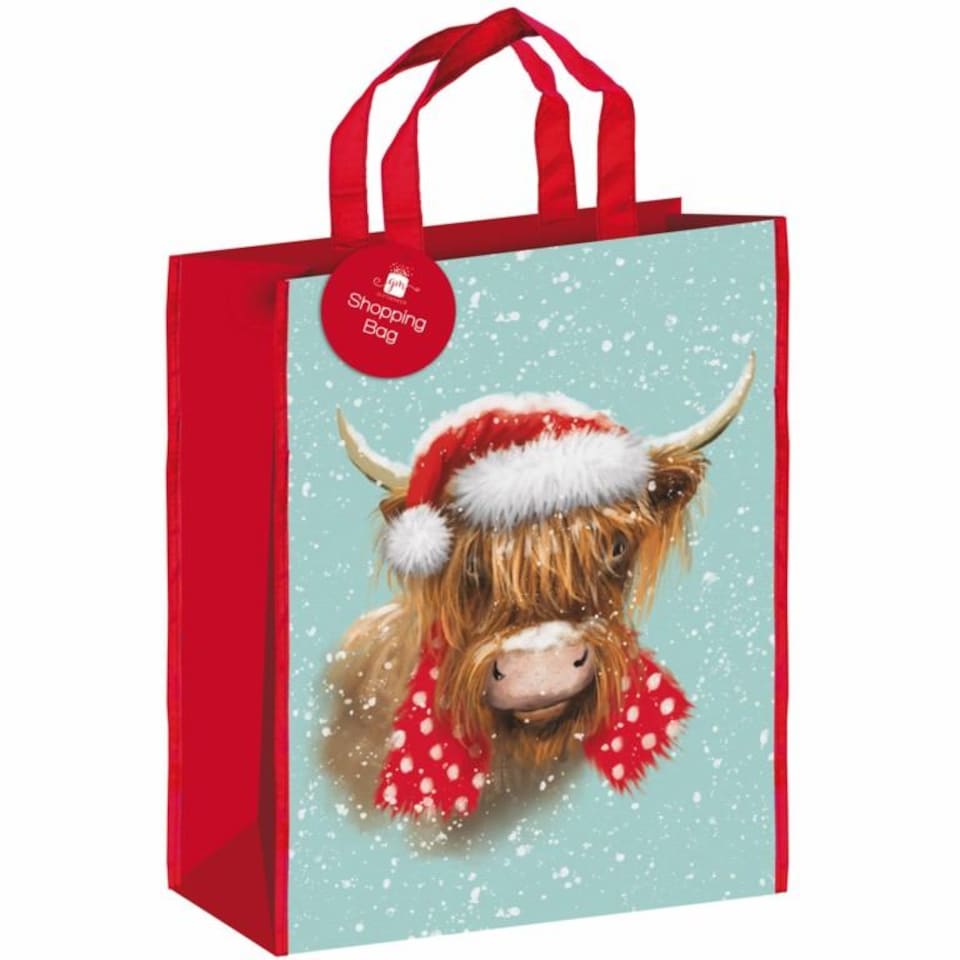IG Design Highland Cow Non-Woven Gift Bag | Multi | Multicoloured | One Size | 1