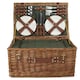 image 2 of 6 Person Green Tweed Classic Picnic Basket