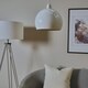 image 2 of ValueLights Arco White Ceiling Pendant Shade & Bulb