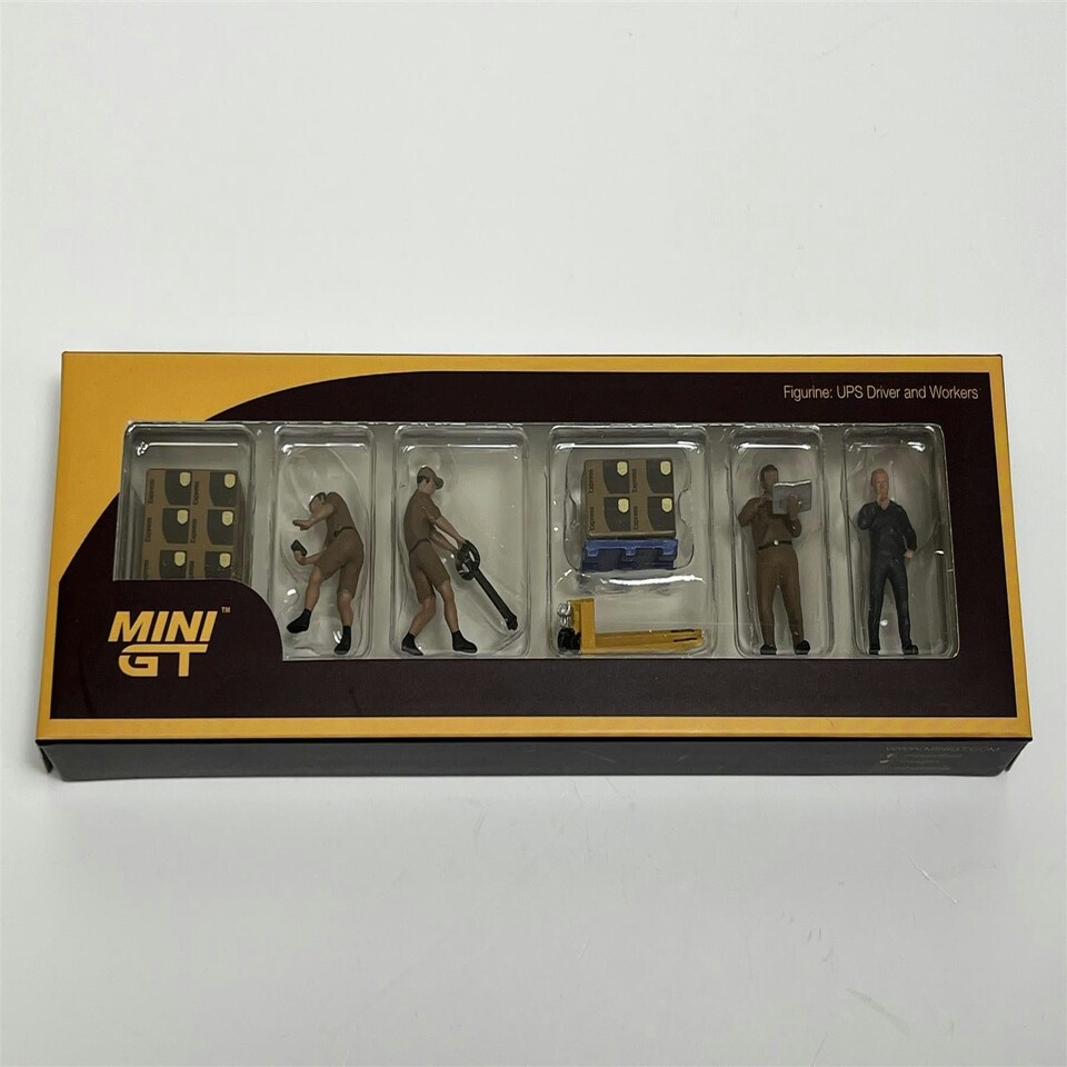 image 1 of Figurine UPS Driver and Workers 1:64 Mini GT MGTAC30