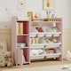 image 9 of AIYAPLAY Toy Storage Unit, with 8 Removable Bins, Storage Shelves, Cabinet, Toy Organiser, for Playroom, Kids Room, Nursery, Pink