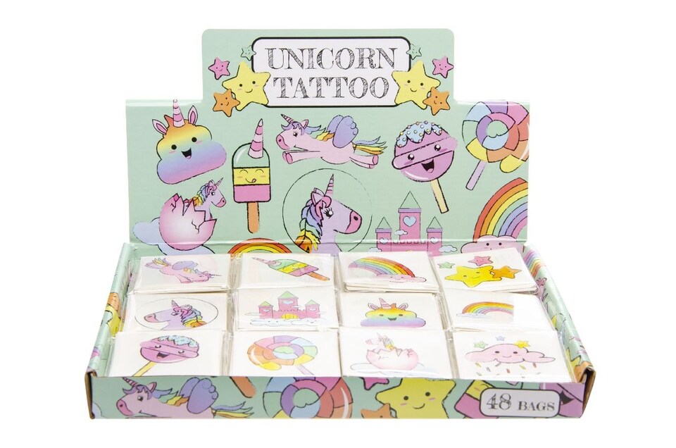 image 1 of 144 Pieces Unicorn Tattoos
