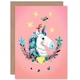 image 1 of Unicorn Diamond Birds Kids Birthday Child Kids Card