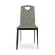 image 3 of Set Of 2 Monza Fabric Dining Chair Modern Padded Seat Metal Legs Kitchen Grey | Grey