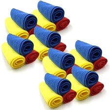 Multipurpose Microfibre Cleaning Cloth 40cm x 40cm Super Soft Washable and Lint Free - Pack of 24
