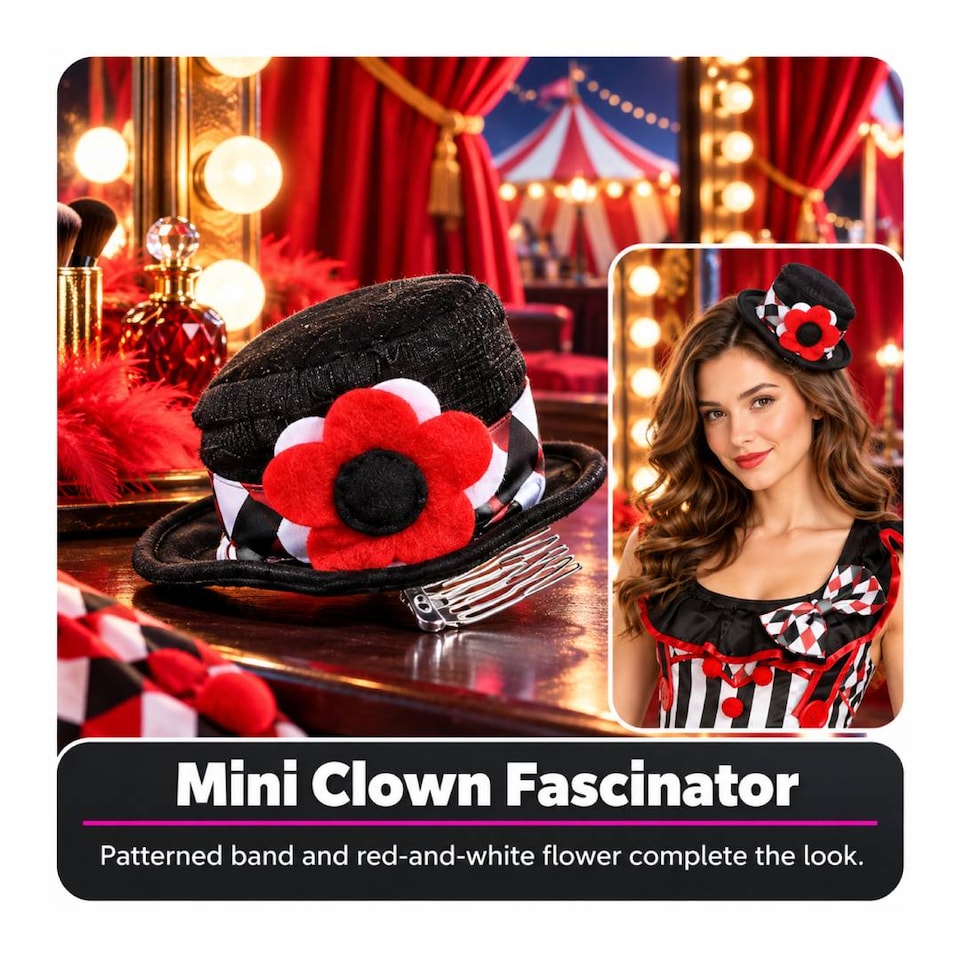 image 1 of Womens Killer Clown Halloween Costume - Fancy Dress with Balloon Prop
