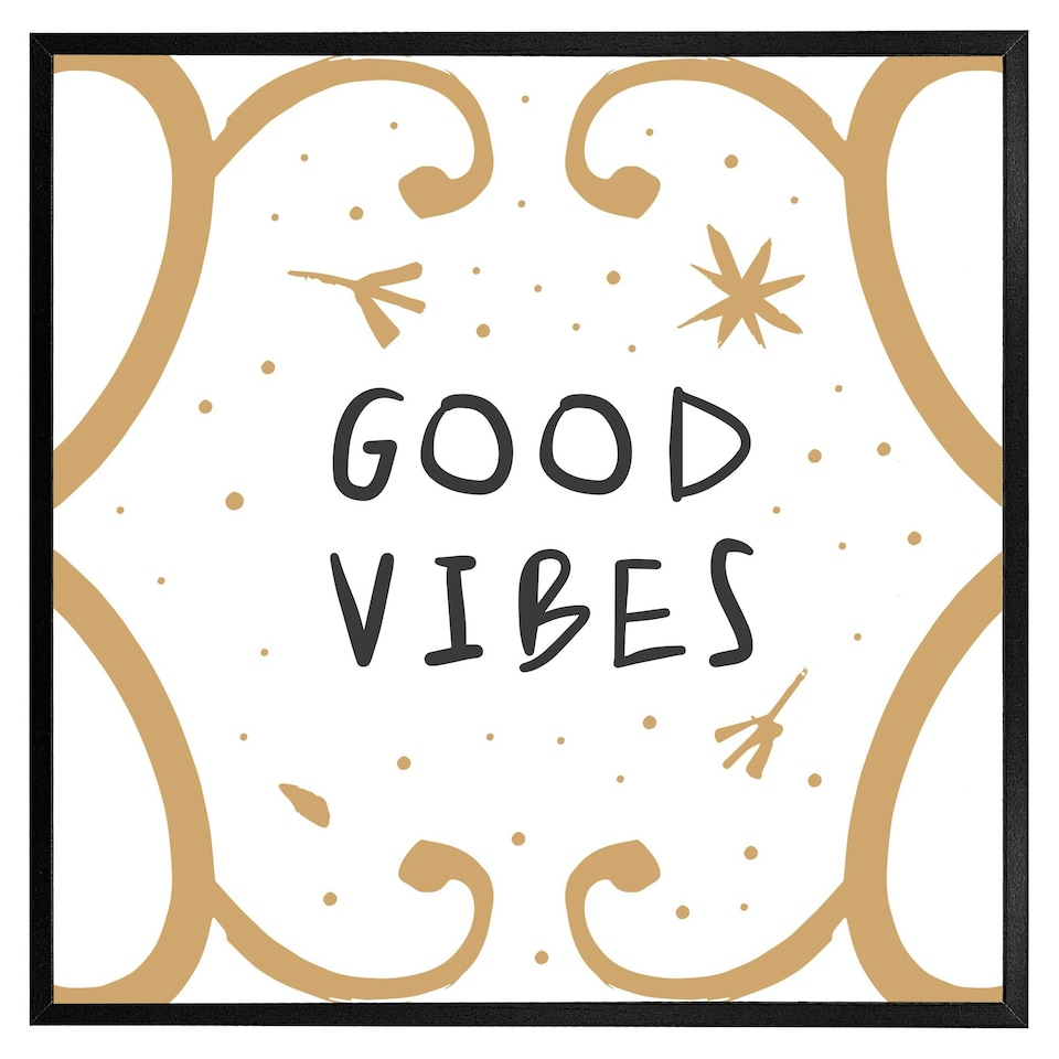 image 1 of Good vibes (Picture Frame) Brown | Oak | M