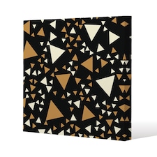 Triangles on Black (Canvas Print) / 61 x 61 x 4cm | Multi