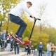 image 7 of HOMCOM Stunt Scooter Entry Level Tricks Scooter for 14+ Beginners Purple