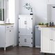 image 2 of HOMCOM Accent Floor Storage Cabinet, Kitchen Cupboard w/ 2 Large Doors