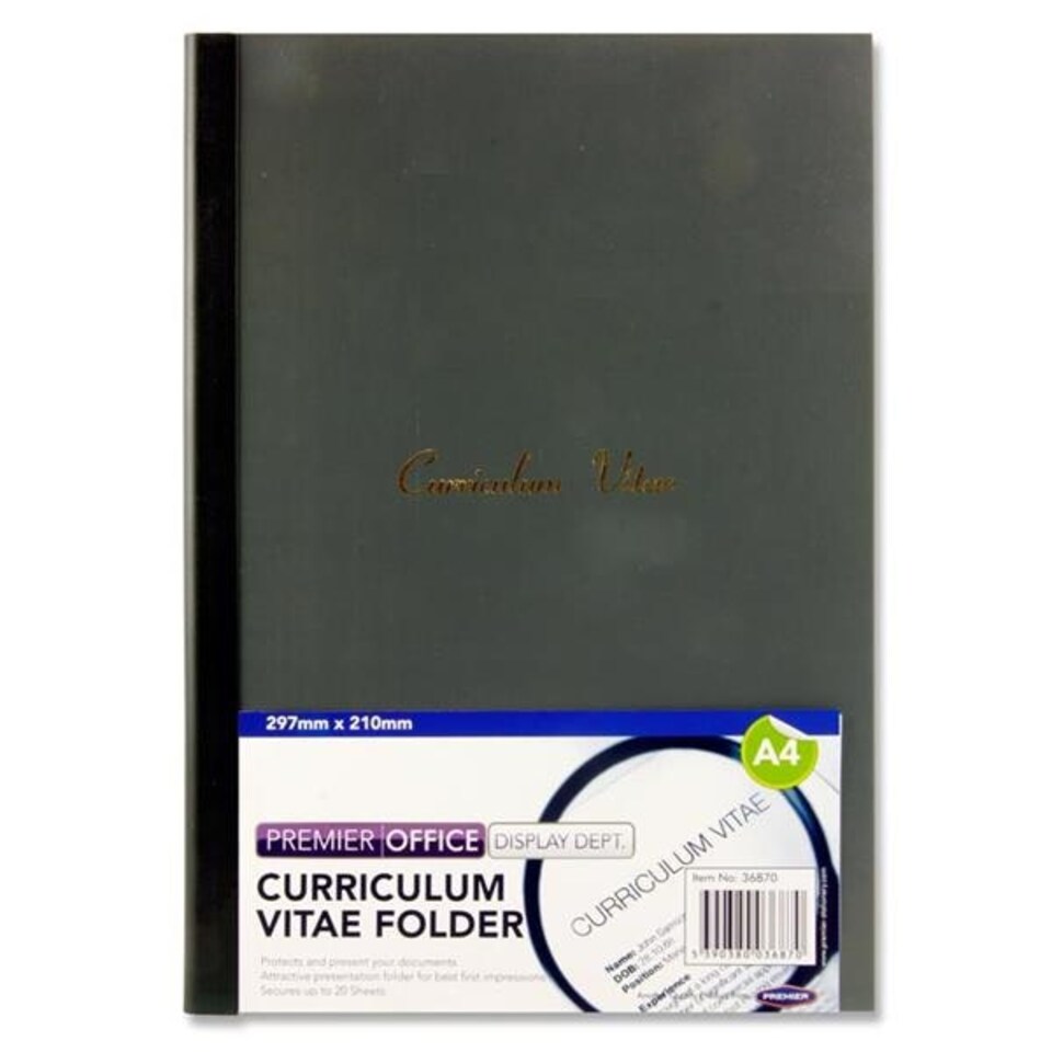 image 1 of A4 CV (Curriculum Vitae) File Cover by Premier Office