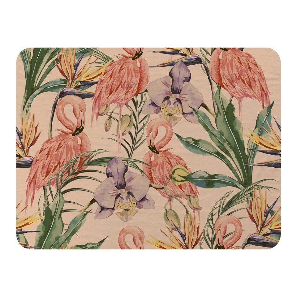 image 1 of Tropical Flamingo (Blanket)
