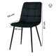 image 3 of Dining Table Set With 6 Black Tufted Velvet Chairs Dining Room Furniture