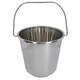 image 3 of 12L Stainless Steel Metal Bucket Pail Water Carrier Greenhouse Garden BBQ 10PK