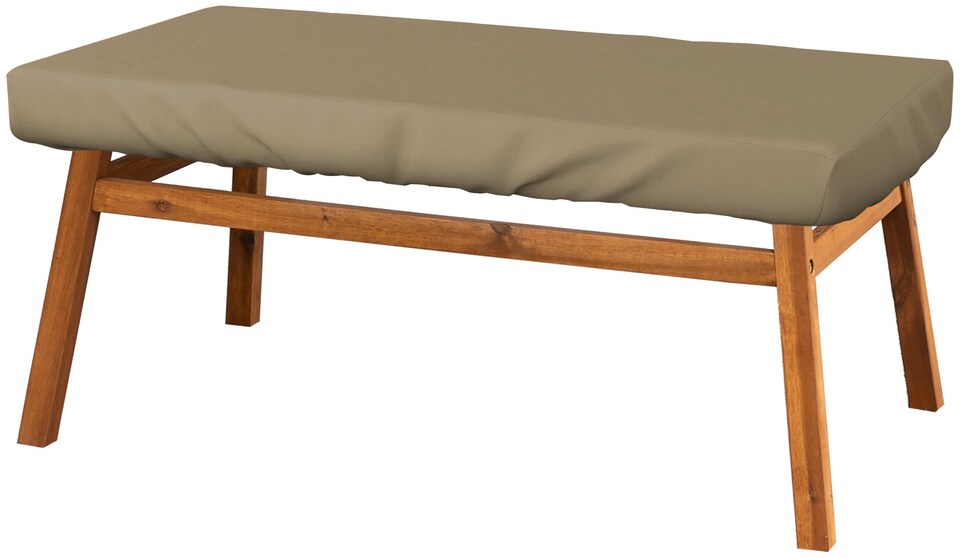image 1 of Covers&All Rectangular Table Top Cover, 1000D Outdoor Furniture Cover Waterproof, UV-Resistant, 85 in L x 40 in W x 5 in H, Beige