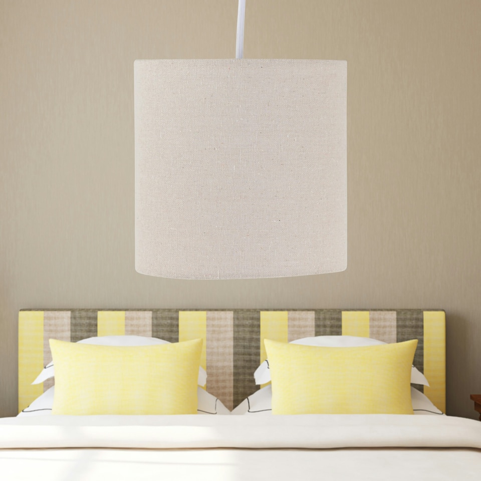 image 1 of Natural Linen 15.5cm Table Lamp Shade Brown