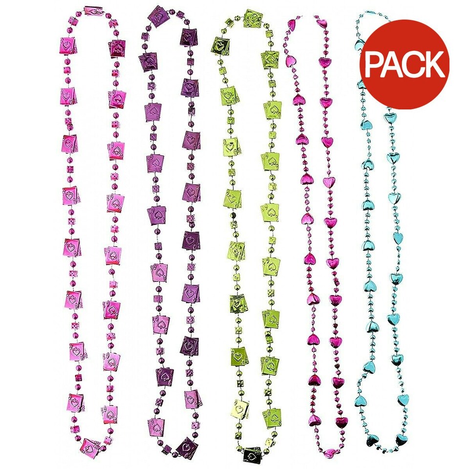 image 1 of Amscan Beaded Tea Party Necklace (Pack of 10) - Multicoloured - One Size