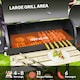 image 4 of Outsunny Portable Charcoal BBQ Grill Steel Offset Smoker Combo Backyard