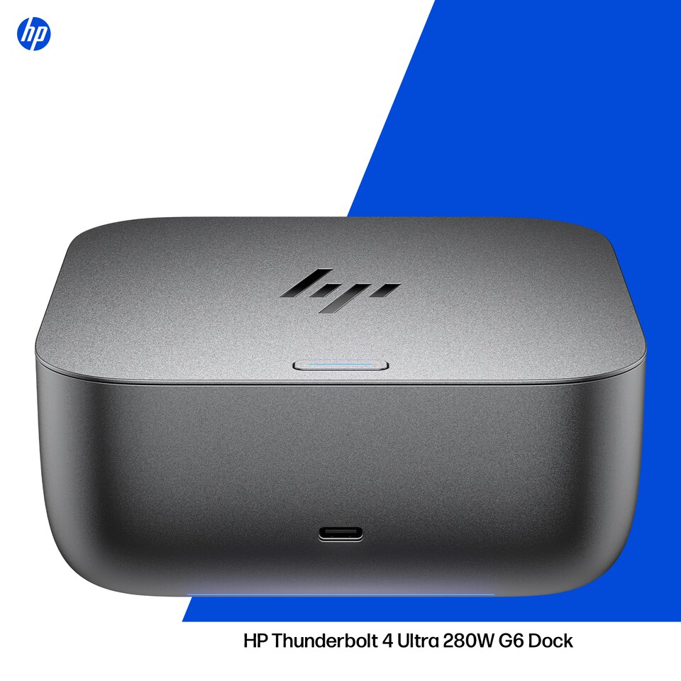 image 1 of HP Thunderbolt 4 Ultra 280W G6 Dock, Wired, Thunderbolt 4, 280 W, 10,100,1000,2500 Mbit/s, Grey, 8K Ultra HD