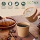 image 5 of ECONX 32oz Kraft Disposable Paper Soup Cups Food Containers with Lids Takeaway Tubs 25pc