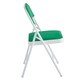 image 3 of Set of 4 Folding Dining Chairs Metal Frame Padded Seats