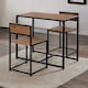 image 1 of Industrial 3-Piece Dining Rustic Table Set Brown