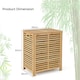 image 2 of COSTWAY 80 L Bamboo Laundry Hamper Clothes Laundry Basket Brown