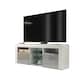 image 1 of TV Unit TV Stand White Grey Gloss Media Console Sideboard Storage Cabinet 145cm