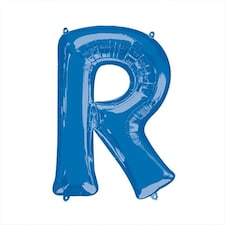 Blue Letter R Air Fill Foil Balloon 40cm / 16 in
