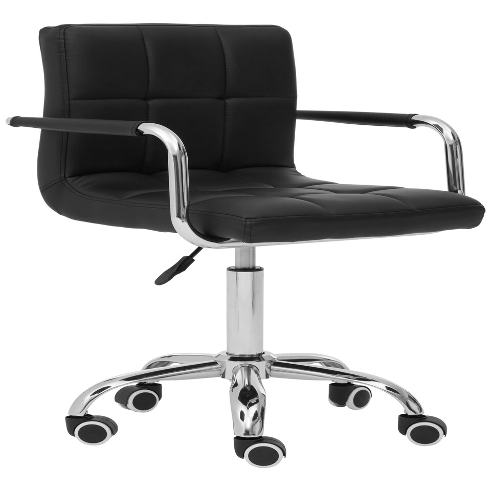 image 1 of Interiors by Premier Finn Black Home Office Chair with Swivel Base