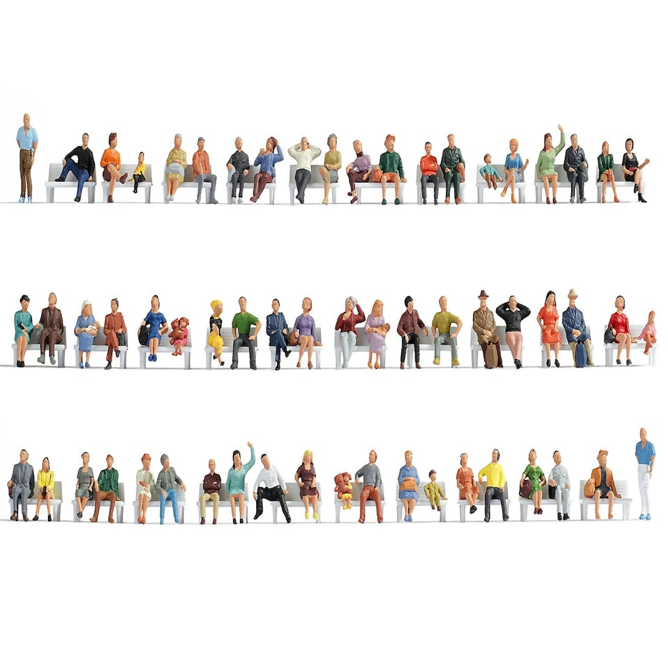 Gaugemaster TT120 Sitting People (60) Mega Economy Figure Set