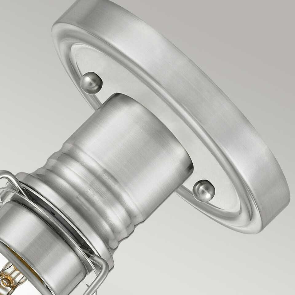 image 1 of Quoizel Mixon Semi Flush Ceiling Light Brushed Nickel
