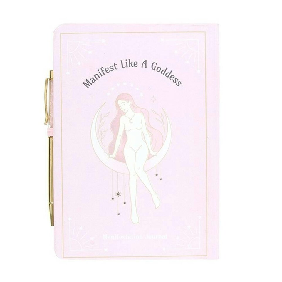 image 1 of Something Different Goddess Energy Manifestation A5 Journal Set - White/Pink - One Size
