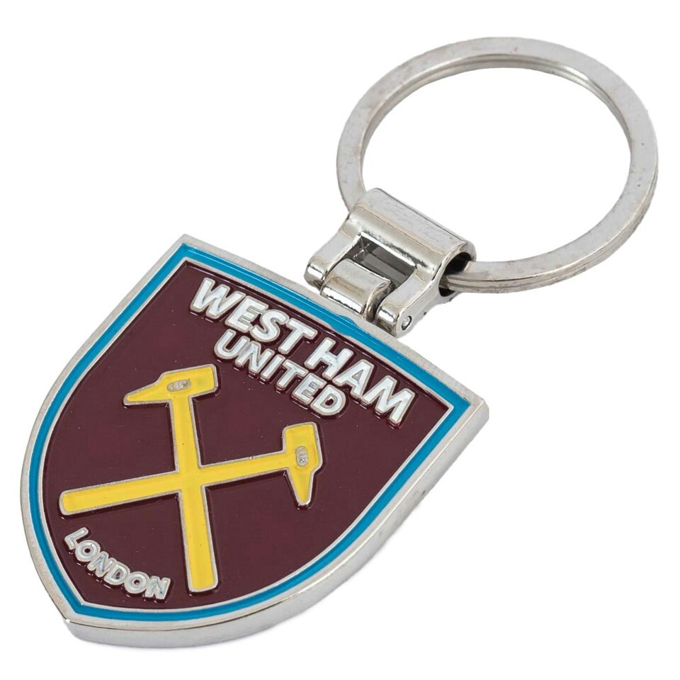 image 1 of West Ham United FC Executive Crest Keyring - Maroon/Silver - One Size
