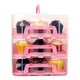 image 3 of Oypla Pink 3 Tier 36 Cupcake Plastic Carrier Holder Storage Container Pink
