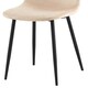 image 3 of Luxe Dining Chair 4pc Cobbleston Black Powder Legs Cream