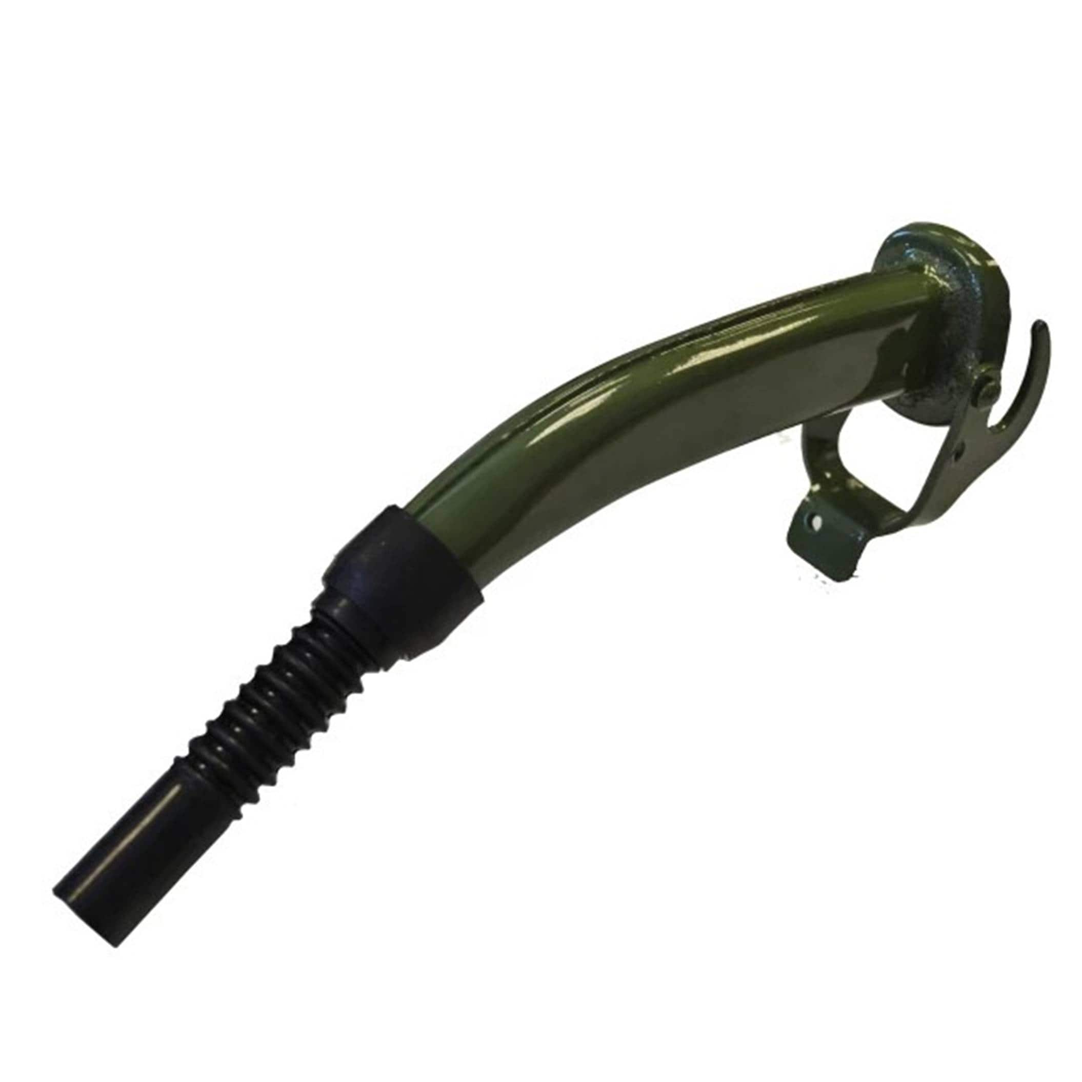 Pegdev Durable Metal Jerry Can Spout with Rubber Nozzle Leak-Free Seal Easy Attachment in Black