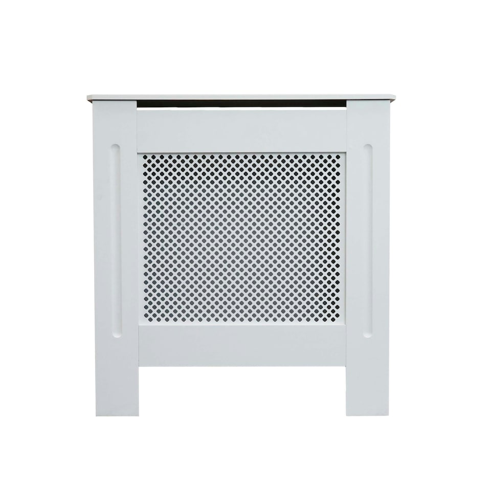 image 1 of Stylish MDF Diamond White Radiator Cover - Small