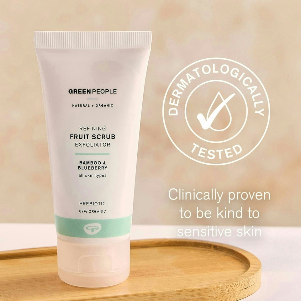 image 1 of Green People Fruit Scrub Exfoliator - For All Skin Types - Paraben & Alcohol Free - Cruelty Free & Vegan, 50ml