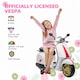 image 3 of AIYAPLAY Vespa Licensed 12V Kids Electric Bike w/ 2 Training Wheels, White