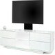 image 3 of Centurion Supports AVITUS ULTRA Gloss White Remote Friendly White Door with 4-White Drawers up to 65" Flat Screen TV Cabinet with Mounting Arm White