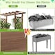 image 9 of COSTWAY Raised Garden Bed Planter Box w/ Trellis Coffee Brown