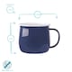 image 3 of Argon Tableware Coloured Enamel Belly Mugs - 375ml - Navy - Pack of 6 | Blue | Navy