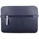 image 2 of Genuine Soft Leather Boxy Style Crossbody Shoulder Handbag Blue | Navy