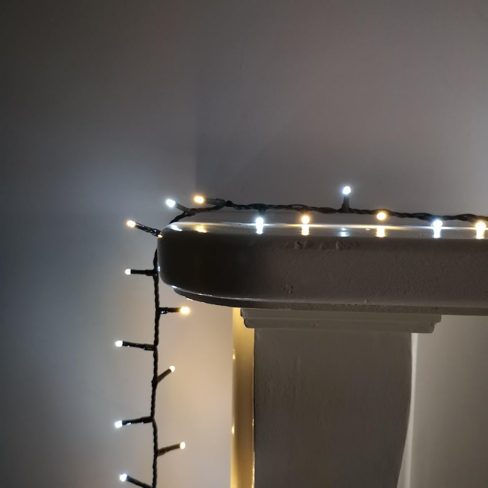 image 1 of 2000 LED 50m Indoor Outdoor Christmas Multi Function Mains Operated String Lights with Timer in Cool & Warm White | White | White