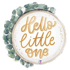 Hello Little One Eucalyptus Wreath Foil Helium Giant Balloon 66cm / 26 in