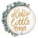 image 1 of Hello Little One Eucalyptus Wreath Foil Helium Giant Balloon 66cm / 26 in