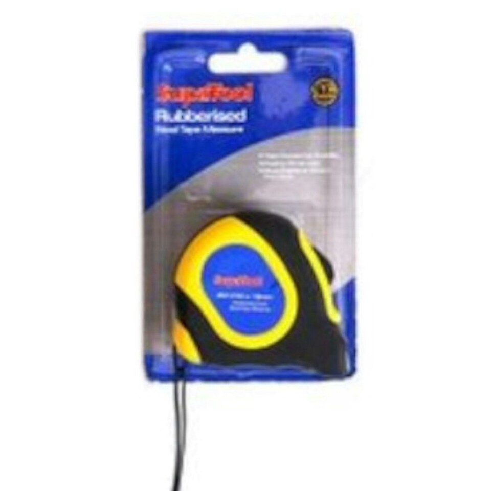 SupaTool Rubberised Tape Measure - Multicoloured - One Size