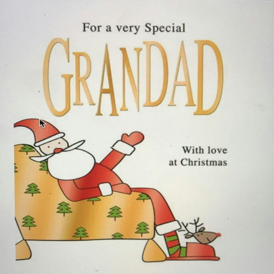image 1 of Special Grandad Cute Santa Quality Embossed Christmas Second Nature New Card